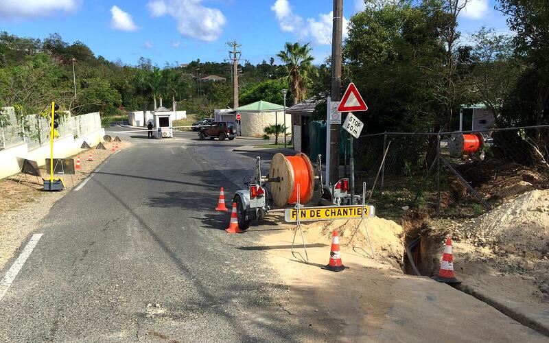 Chantier de déploiement du réseau fibre, Saint-Martin